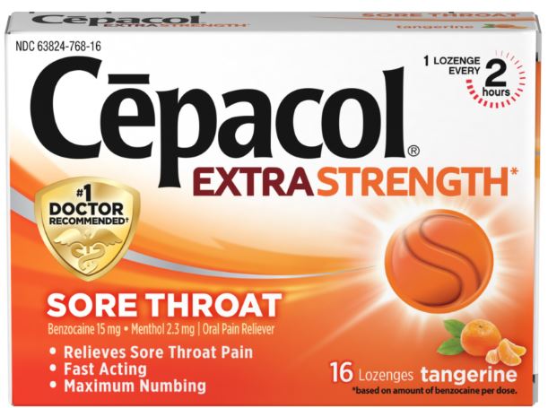 CEPACOL Extra Strength Sore Throat Lozenges  Tangerine